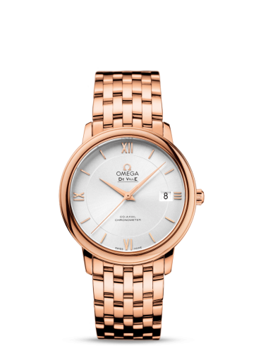 Omega De Ville Prestige Co-Axial 36.8 Red Gold / Silver / Bracelet